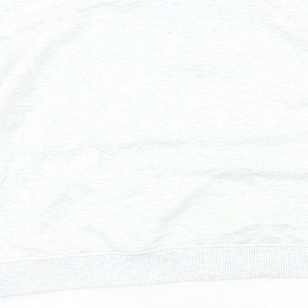 H&M Womens Grey Cotton Blend Pullover Sweatshirt Size M Pullover - Cropped