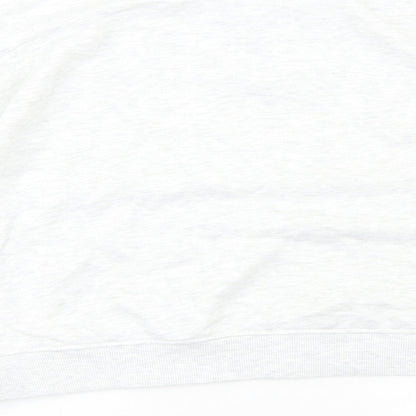 H&M Womens Grey Cotton Blend Pullover Sweatshirt Size M Pullover - Cropped