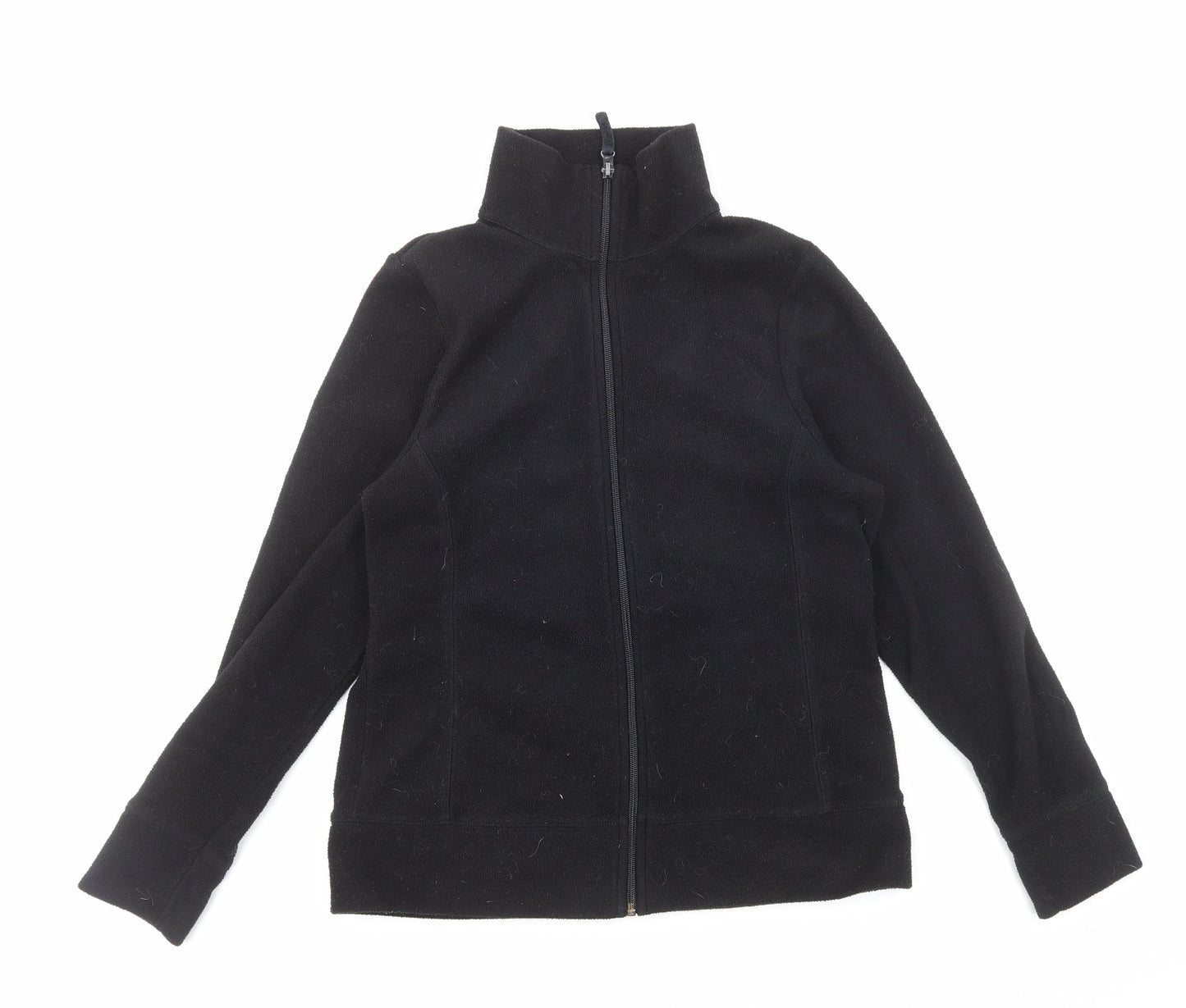 Preworn Womens Black Jacket Size 12 Zip