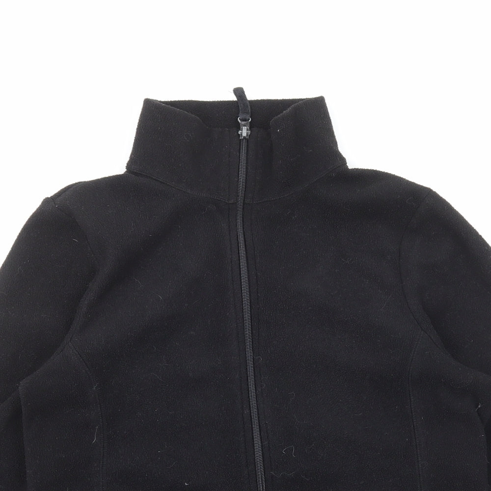 Preworn Womens Black Jacket Size 12 Zip