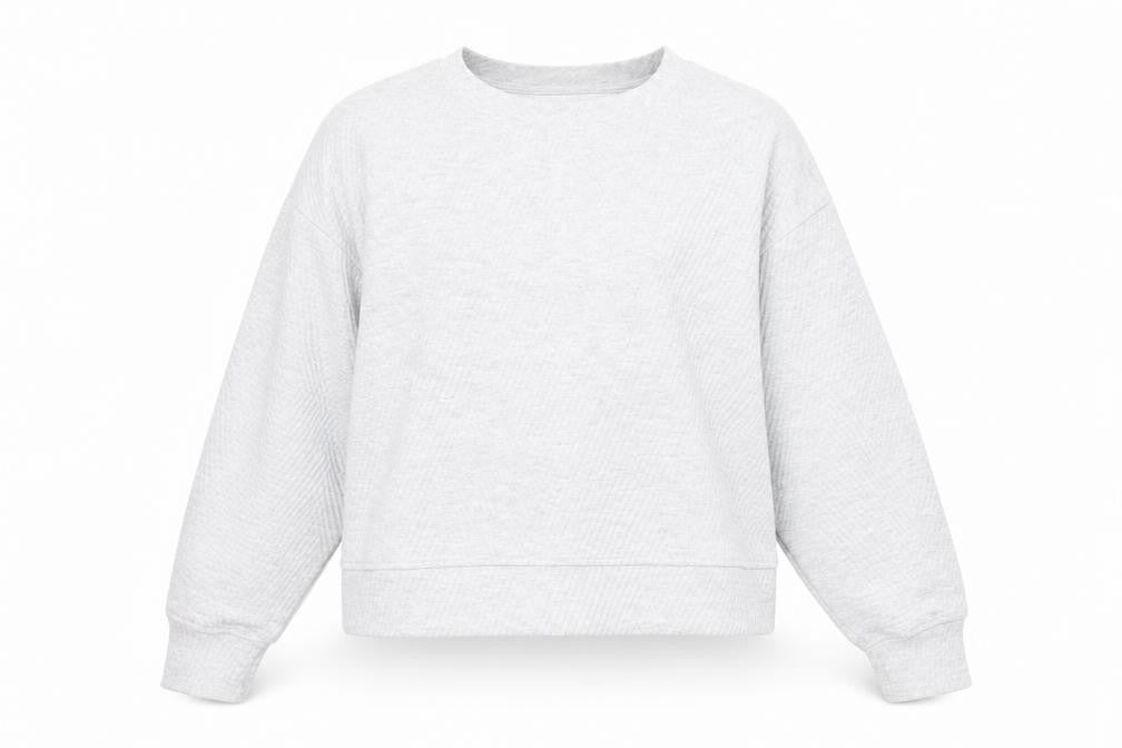 Primark Womens Grey Cotton Pullover Sweatshirt Size M Pullover - Cropped