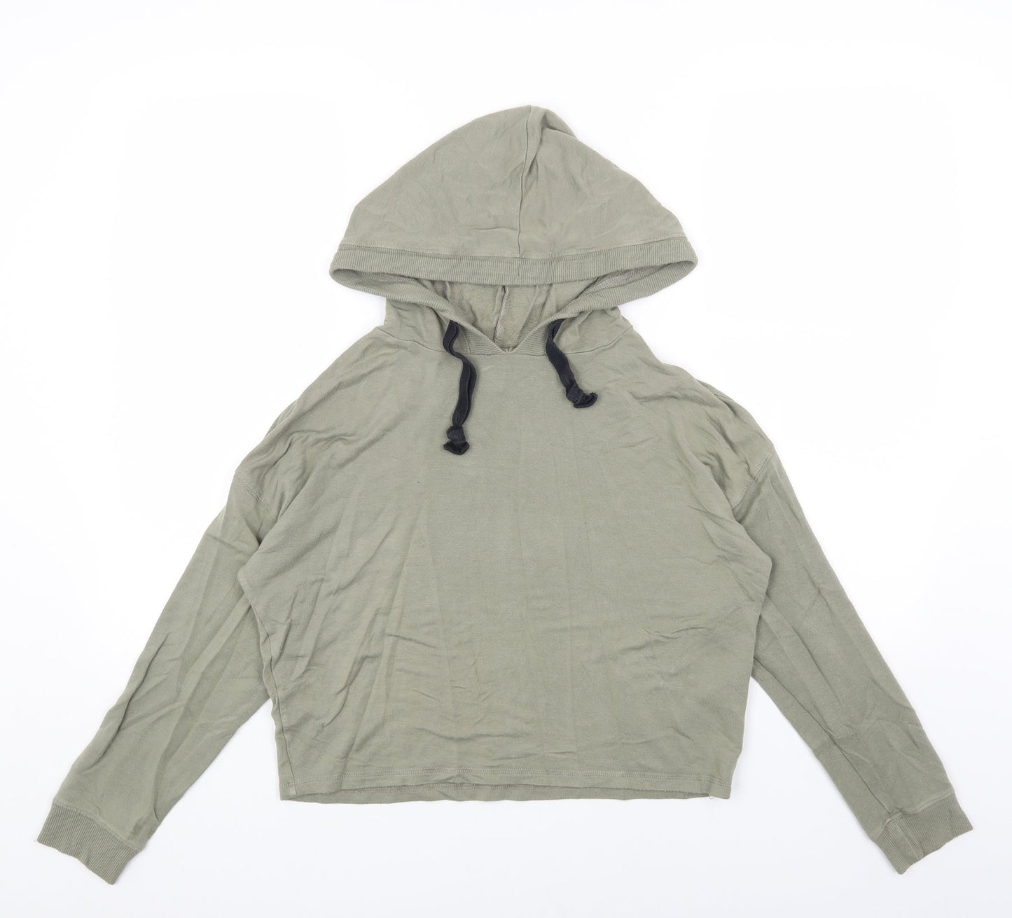 New Look Womens Green Viscose Pullover Hoodie Size S Pullover