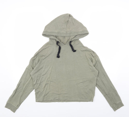 New Look Womens Green Viscose Pullover Hoodie Size S Pullover