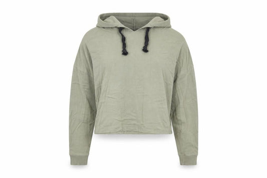 New Look Womens Green Viscose Pullover Hoodie Size S Pullover