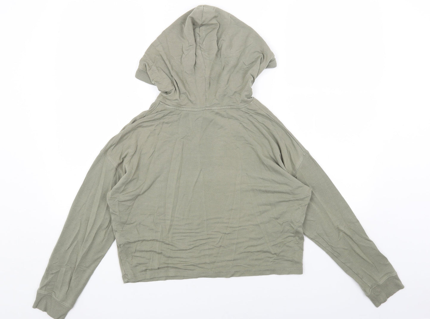New Look Womens Green Viscose Pullover Hoodie Size S Pullover