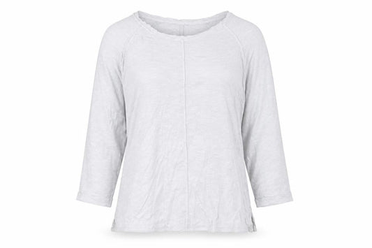 Marks and Spencer Womens Grey Cotton Basic Blouse Size 14 Scoop Neck
