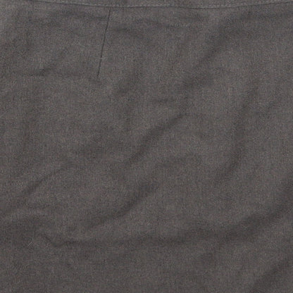 Preworn Womens Grey Polyester Mini Skirt Size 26 Zip