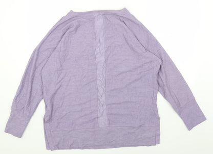 Next Womens Purple Round Neck Polyester Pullover Jumper Size 12