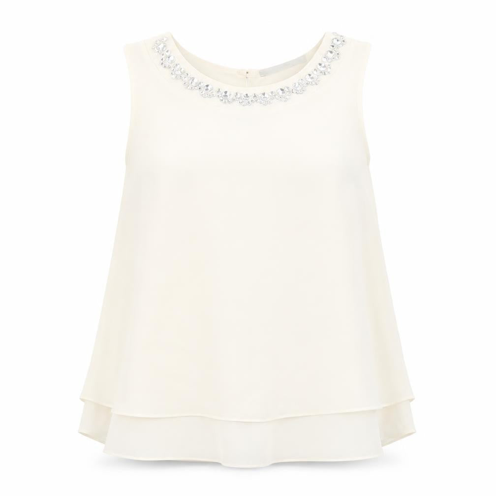 George Womens White Polyester Basic Blouse Size 10 Off the Shoulder