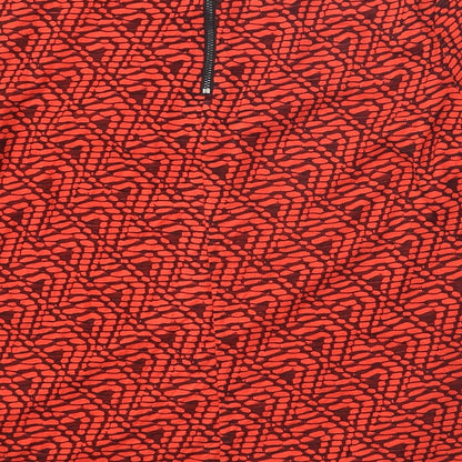 Principles Womens Red Geometric Viscose Basic T-Shirt Size 12 Round Neck
