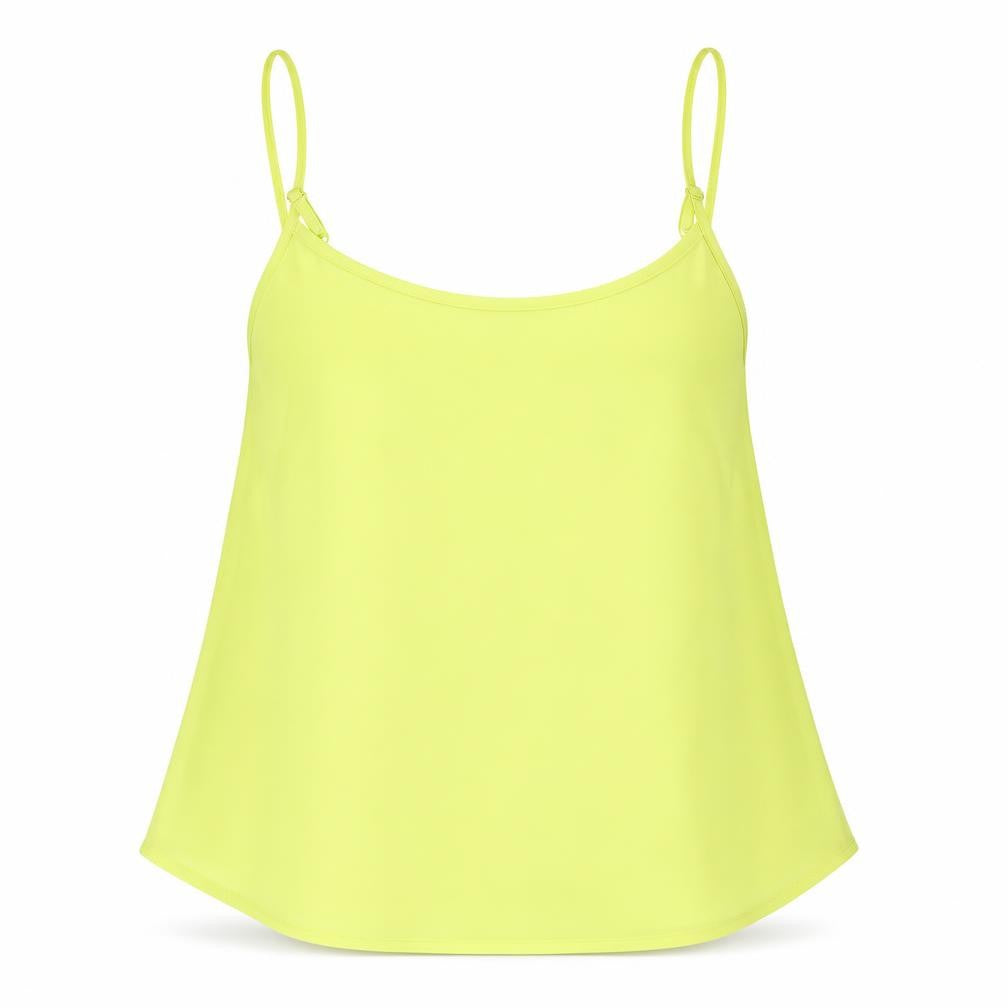 Dorothy Perkins Womens Yellow Polyester Basic Tank Size 12 Round Neck