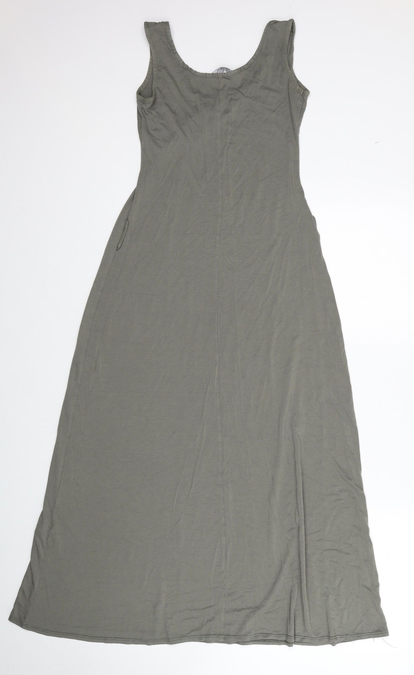 Dorothy Perkins Womens Green Viscose A-Line Size 6 Scoop Neck Pullover