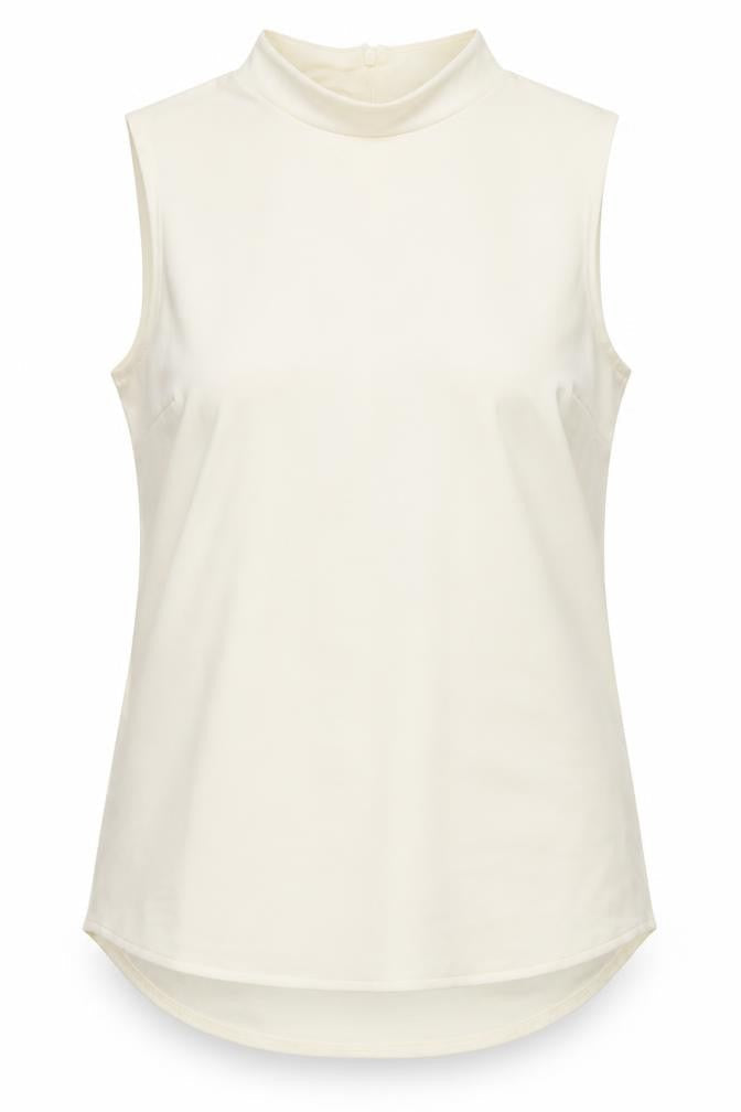 NEXT Womens Yellow Polyester Basic Tank Size 12 Mock Neck