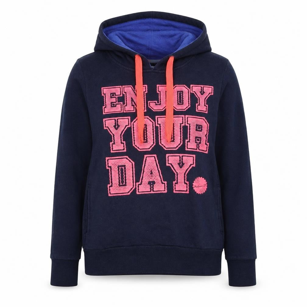 Sublevel Womens Blue Polyester Pullover Hoodie Size M Pullover - Enjoy Your Day