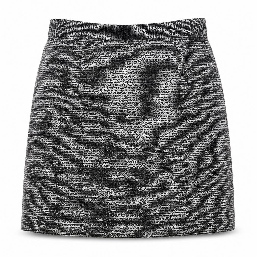 Monki Womens Grey Polyester Mini Skirt Size 8 Zip