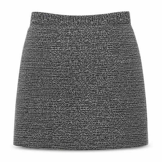 Monki Womens Grey Polyester Mini Skirt Size 8 Zip
