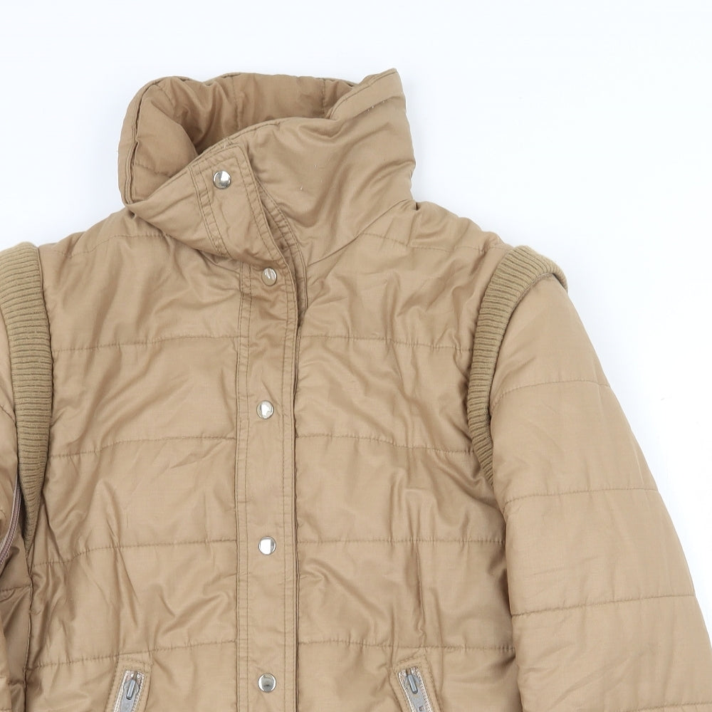 Richard Shops Womens Brown Jacket Size S Zip - Removable sleeves