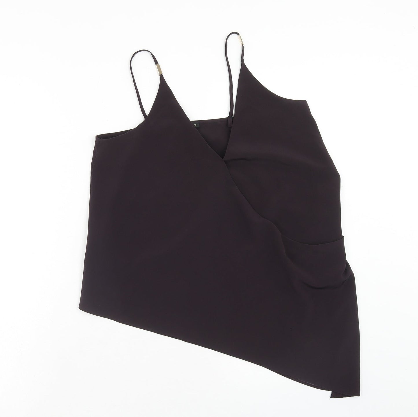River Island Womens Purple Polyester Camisole Tank Size 8 V-Neck - Asymmetric