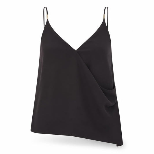 River Island Womens Purple Polyester Camisole Tank Size 8 V-Neck - Asymmetric