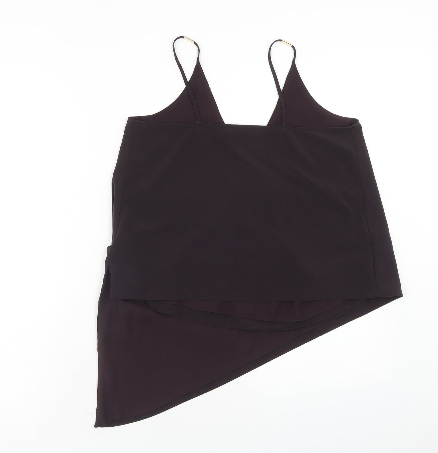 River Island Womens Purple Polyester Camisole Tank Size 8 V-Neck - Asymmetric