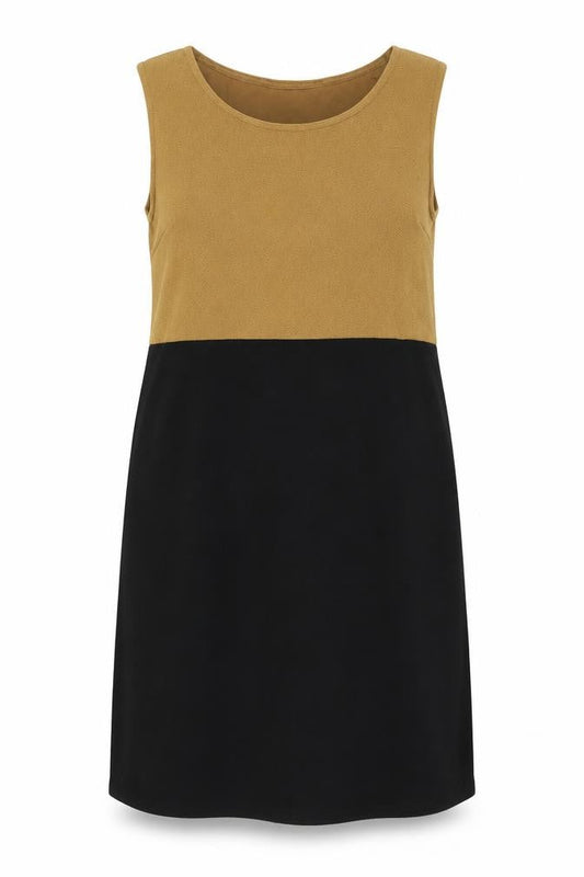 R&M Richards Womens Black Colourblock Polyester Tank Dress Size XL Scoop Neck