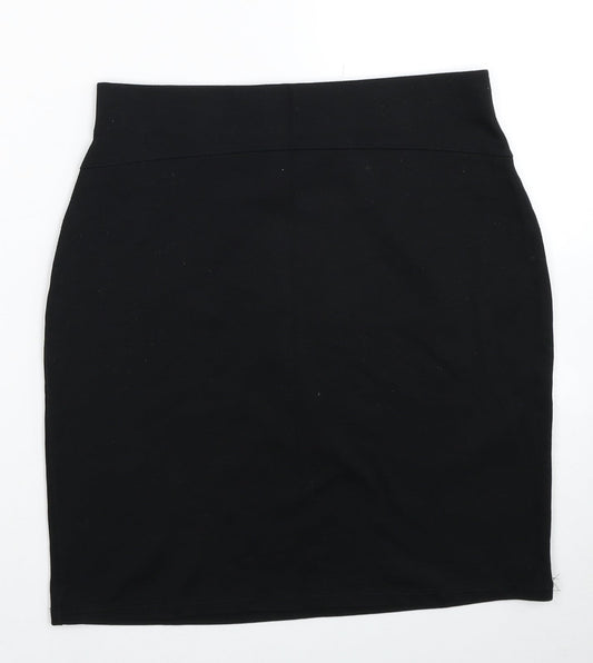 Preworn Womens Black Polyester Bandage Skirt Size 28 in