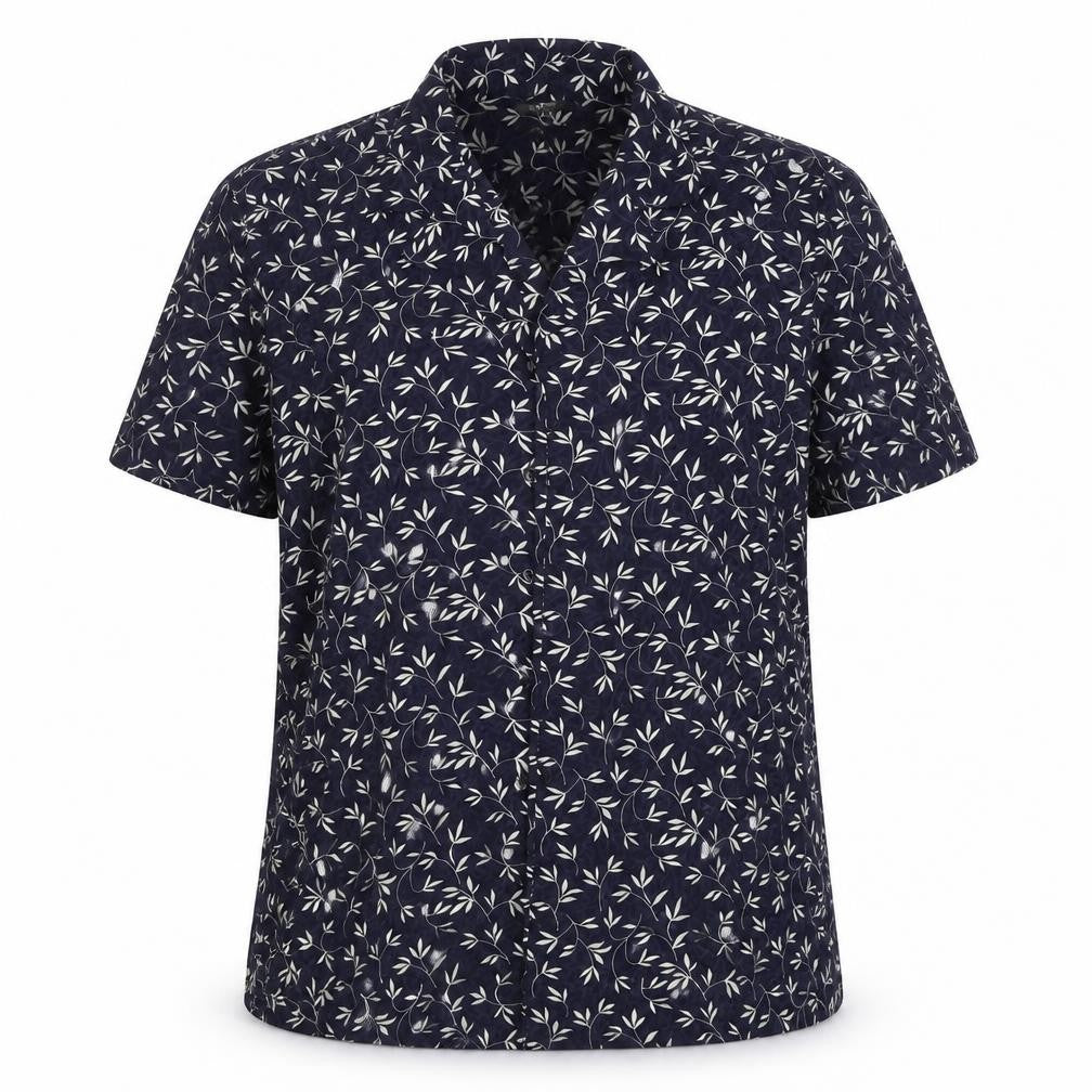 Jumper Womens Blue Geometric Polyester Basic Button-Up Size 14 V-Neck