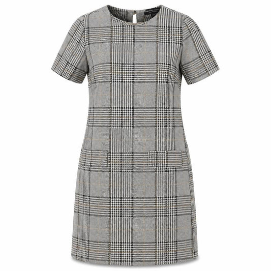 Dorothy Perkins Womens Grey Geometric Polyester Shift Size 10 Round Neck Pullover