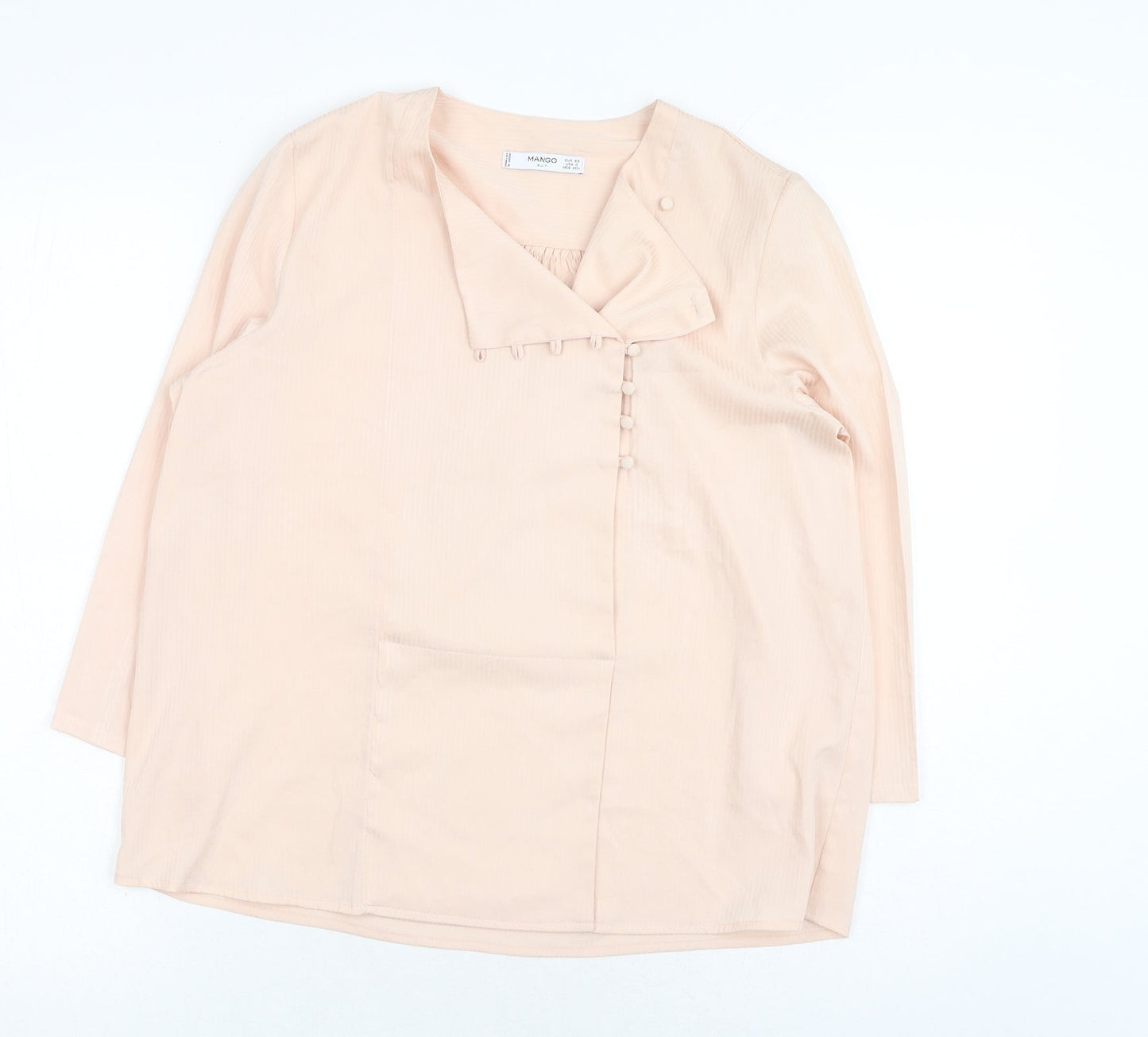 Oasis Womens Pink Polyester Basic Blouse Size XS V-Neck