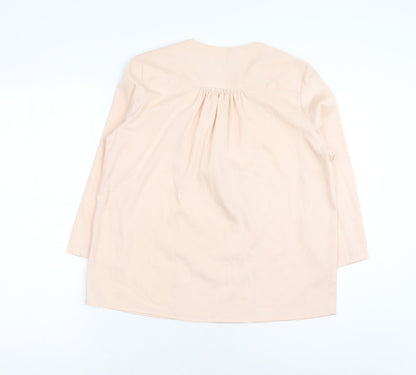 Oasis Womens Pink Polyester Basic Blouse Size XS V-Neck