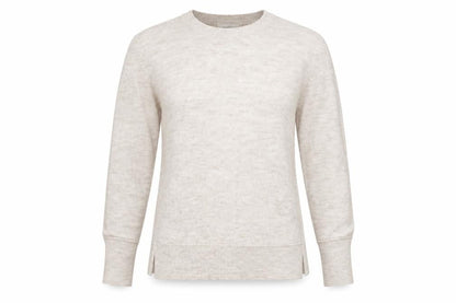 Treasure Bond Womens Beige Round Neck Acrylic Pullover Jumper Size M