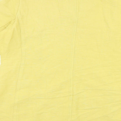 Monsoon Womens Yellow Pea Coat Coat Size 14 Button