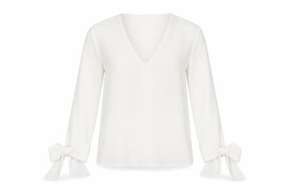 Zara Womens White Polyester Basic Blouse Size XS V-Neck