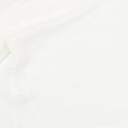 Zara Womens White Polyester Basic Blouse Size XS V-Neck