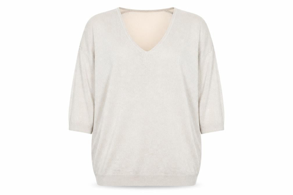NEXT Womens Gold V-Neck Cotton Pullover Jumper Size 10 - Batwing