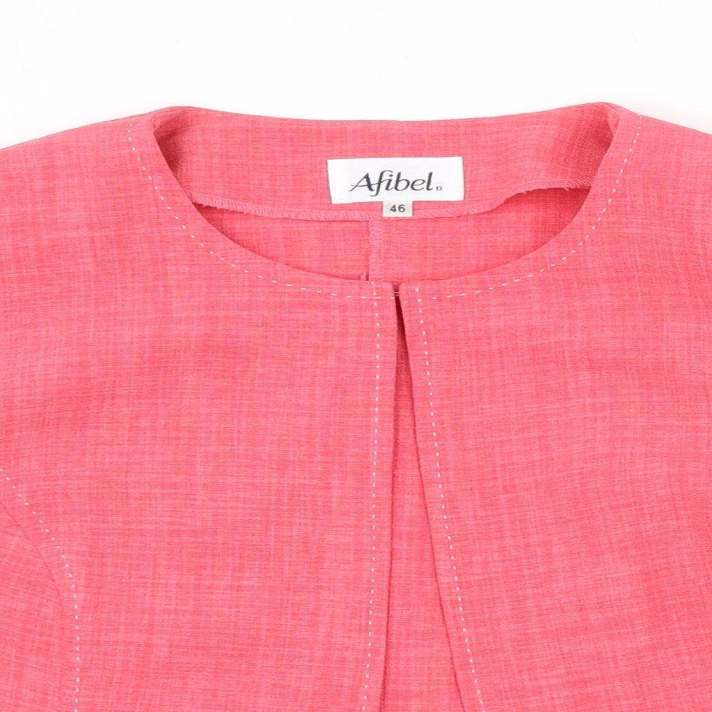 Afibel Womens Pink Jacket Poncho Size 18 Hook & Eye