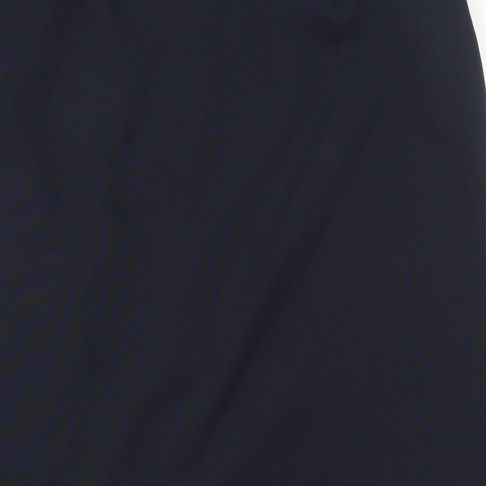 Classics Womens Blue Polyester Straight & Pencil Skirt Size 24 Zip