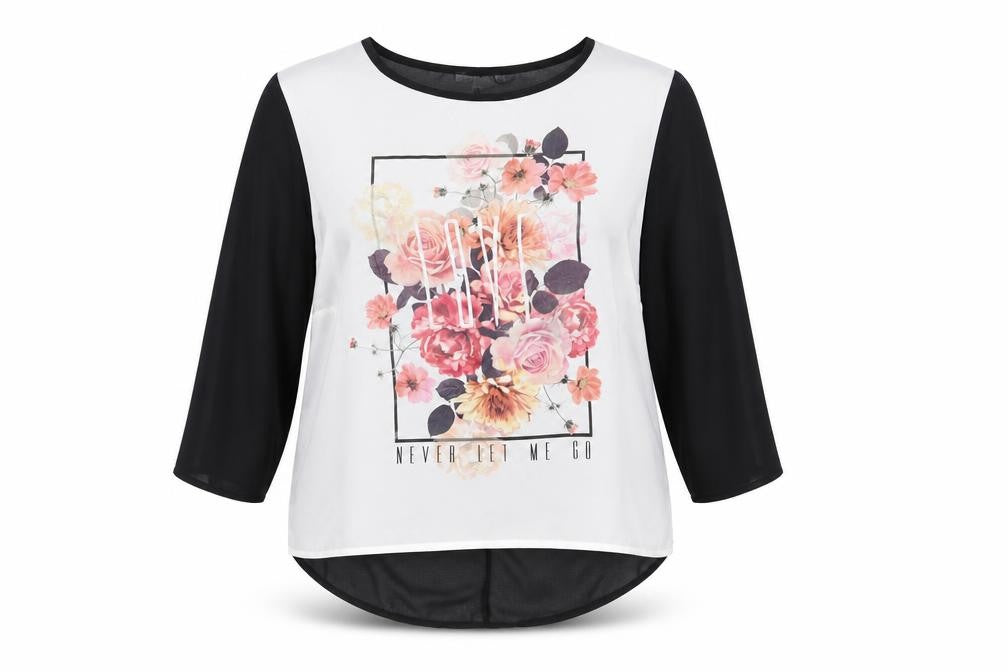Preworn Womens Black Polyester Basic Blouse Size 18 Round Neck - Never let me go
