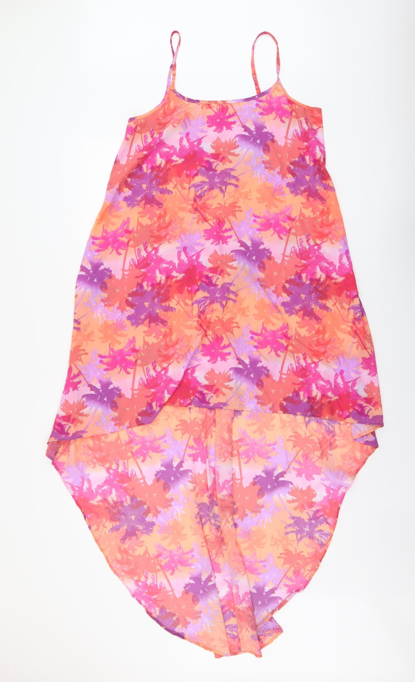 Papaya Womens Multicoloured Floral Polyester Trapeze & Swing Size M Square Neck Pullover