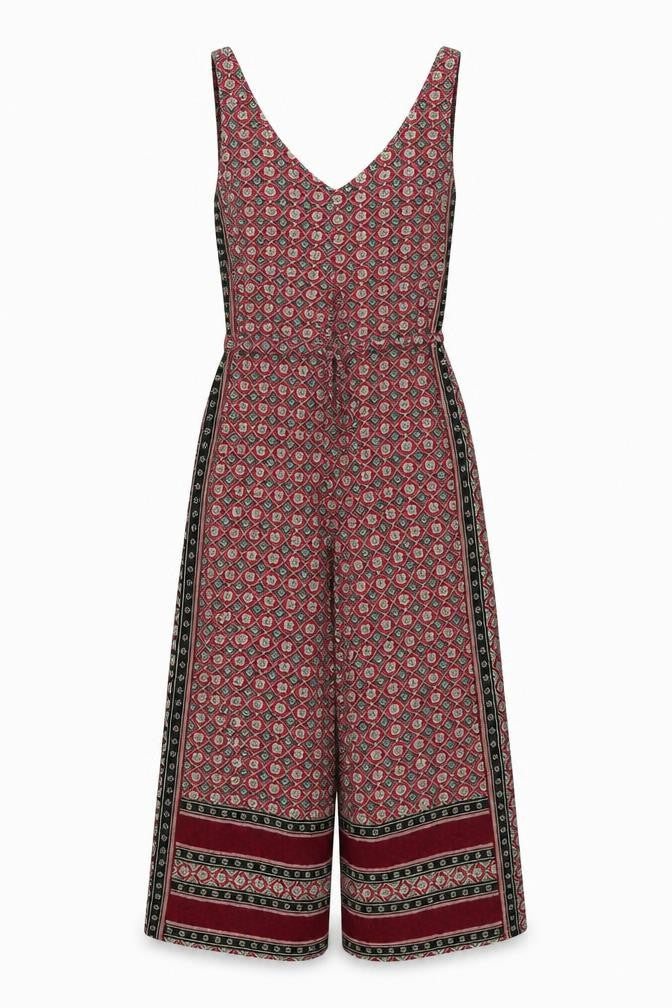 NEXT Womens Purple Geometric Viscose Jumpsuit One-Piece Size 3XS Pullover