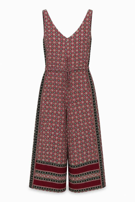 Next Womens Purple Geometric Viscose Jumpsuit One-Piece Size 3XS Pullover