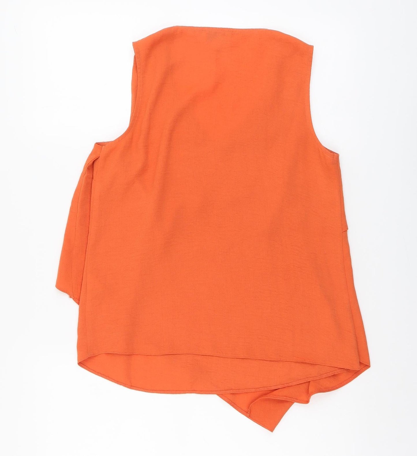 Apricot Womens Orange Polyester Basic Blouse Size 8 V-Neck