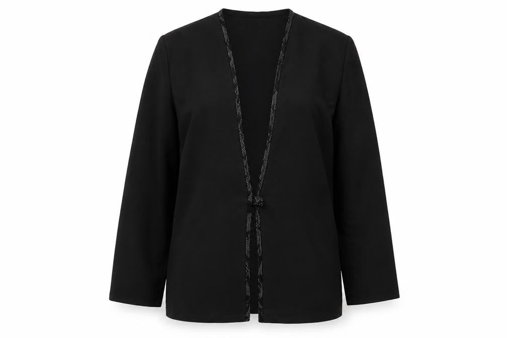 Gina Bacconi Womens Black Jacket Size 12 Hook & Eye