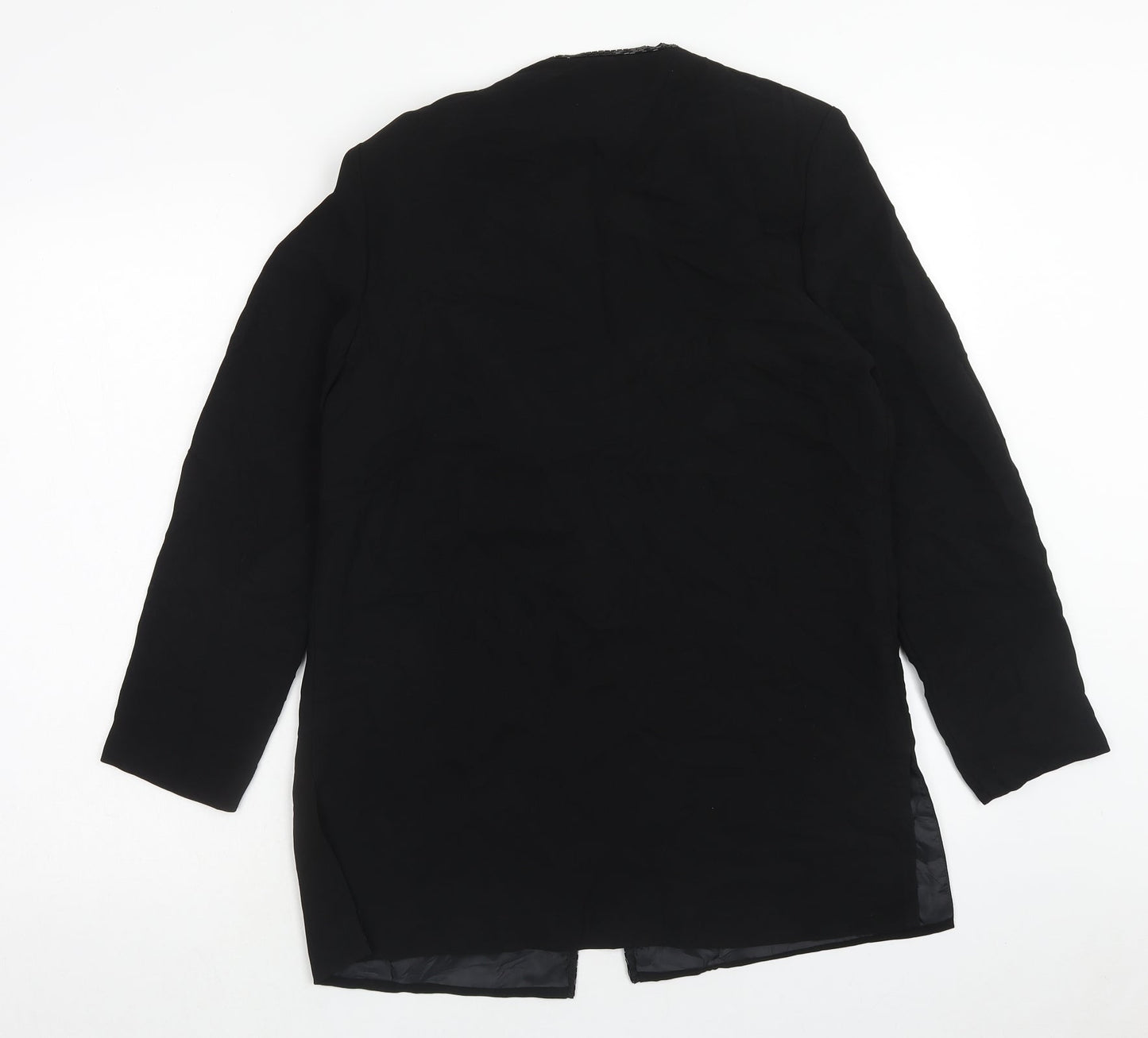 Gina Bacconi Womens Black Jacket Size 12 Hook & Eye
