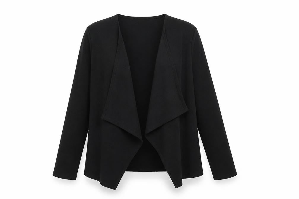 New Look Womens Black Polyester Wrap T-Shirt Size M V-Neck
