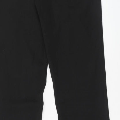 H&M Womens Black Polyester Trousers Size 10 Regular Zip