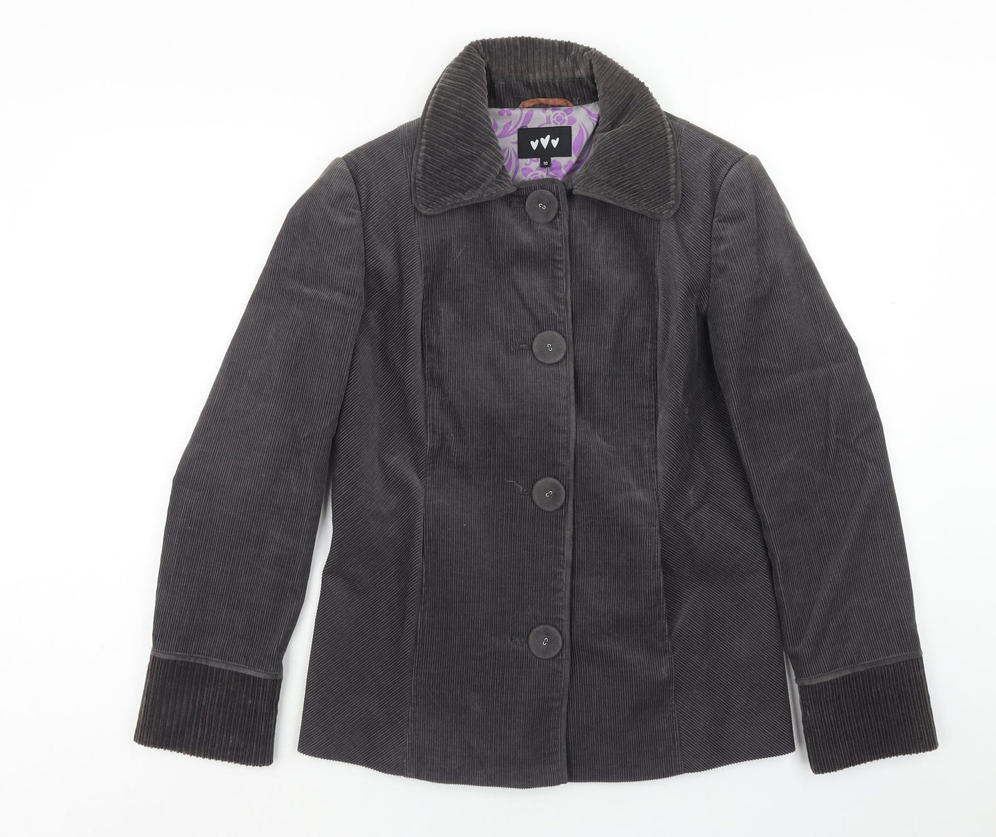 Per Una Womens Grey Jacket Size 10 Button