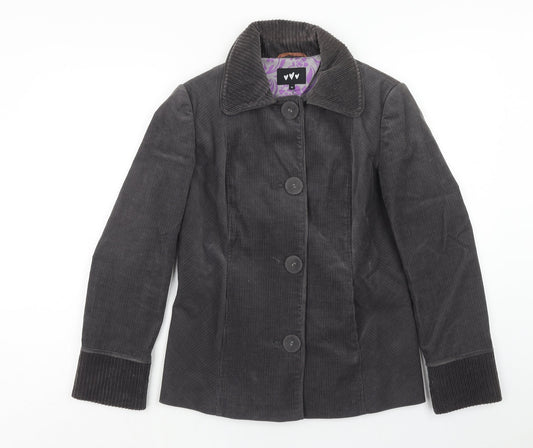 Per Una Womens Grey Jacket Size 10 Button
