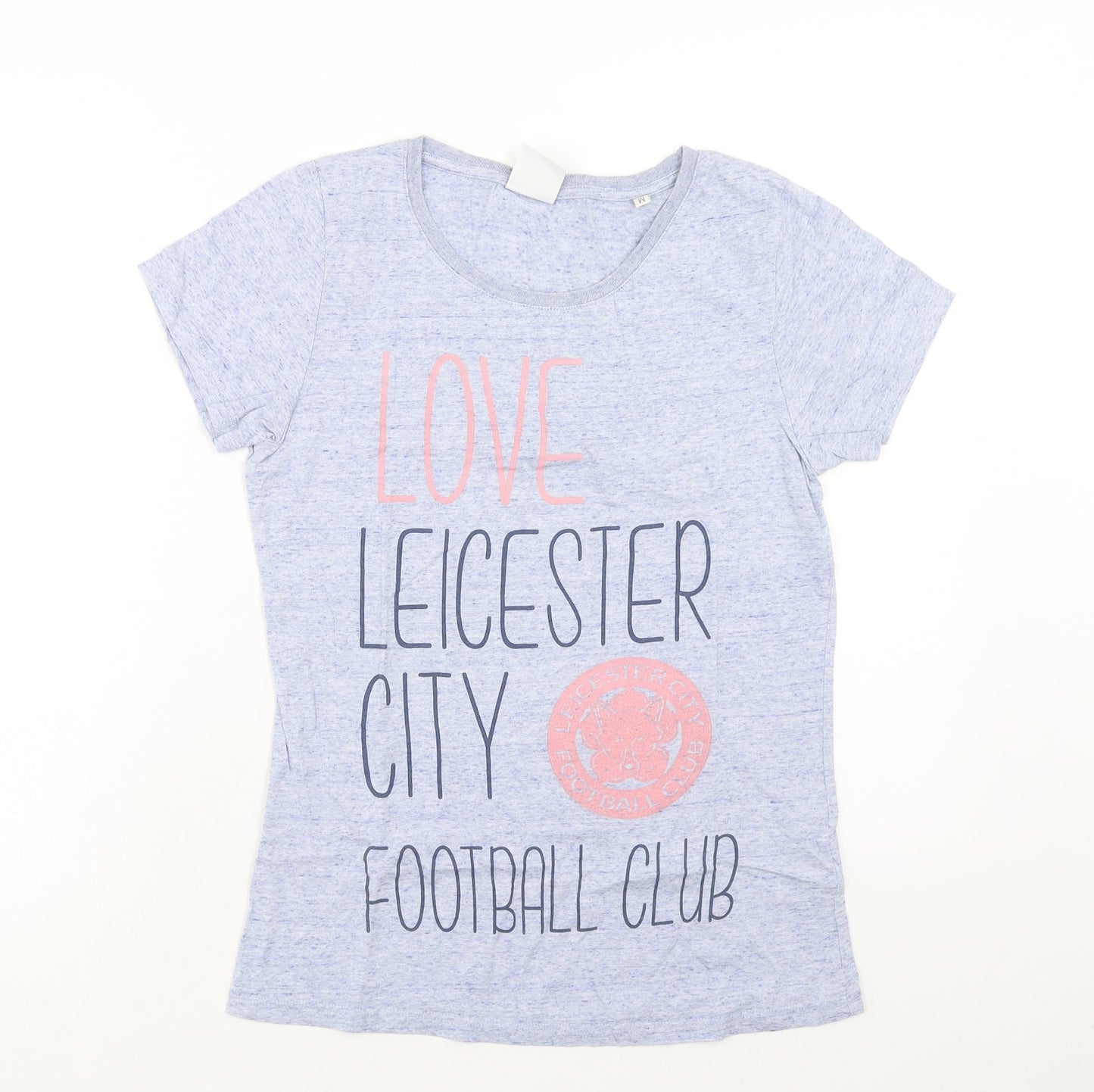 Stanley Stella Womens Blue Cotton Basic T-Shirt Size M Scoop Neck - Leicester City Football Club