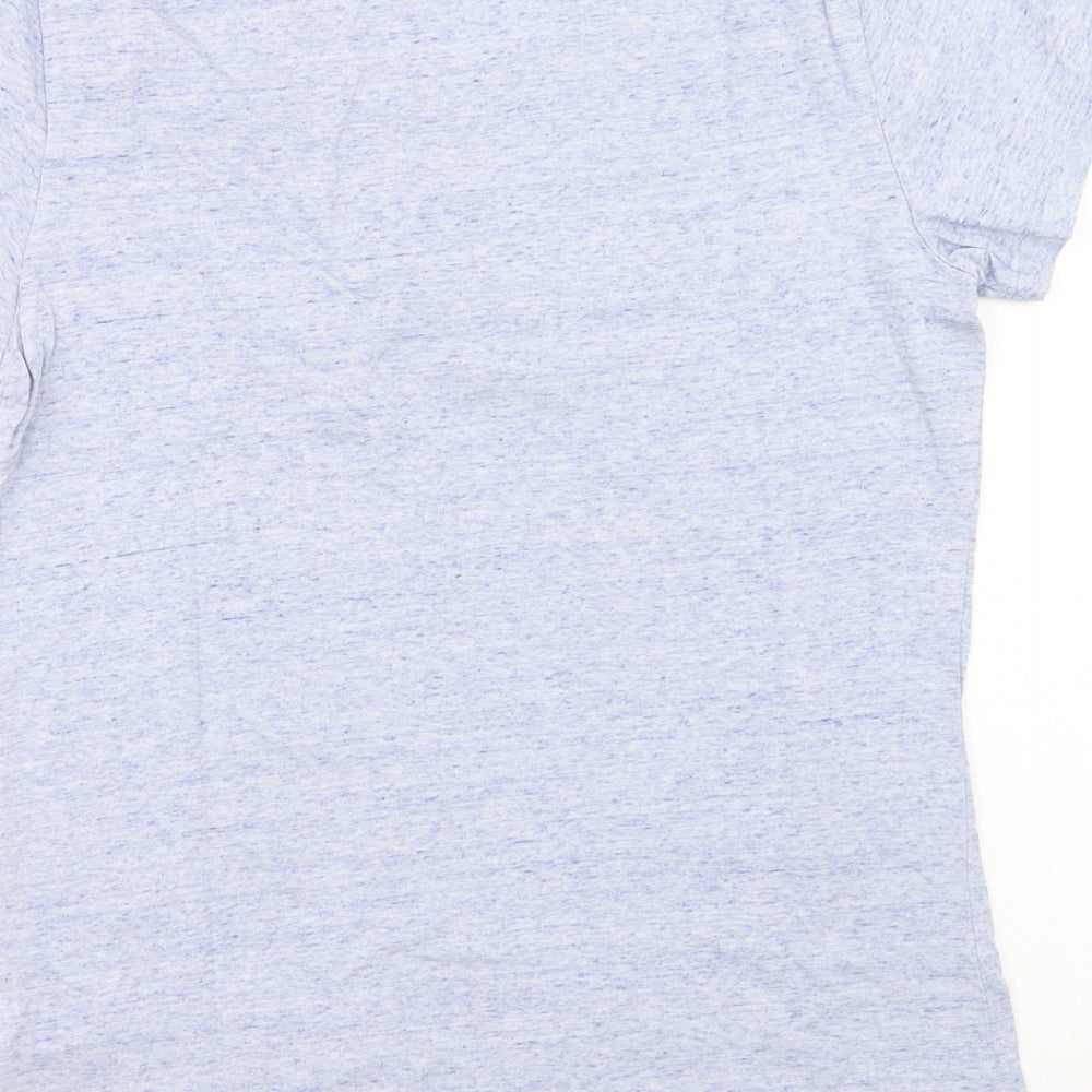 Stanley Stella Womens Blue Cotton Basic T-Shirt Size M Scoop Neck - Leicester City Football Club